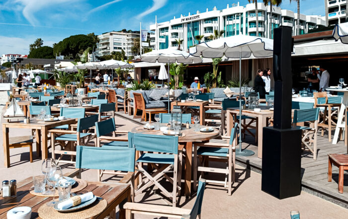 Sonorisation d'une plage privée - La Plage du festival - Cannes